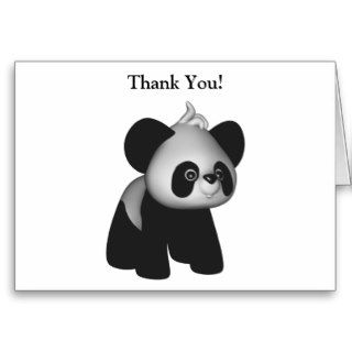 Kawaii Baby Panda Thank You Card