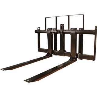 Load-Quip Front-End Loader Pallet Forks — 2000-Lb. Capacity, Black, Model# 29211732  Skid Steers   Attachments