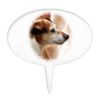 JACK RUSSELL TERRIER DOG OVAL CAKE TOPPERS