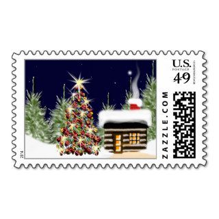 Ornament Christmas Holiday Tree Postage Stamps