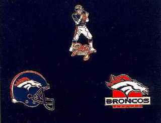 NFL John Elway 3 Pin Collectors Set —