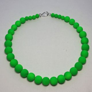 green glass beads necklace by m by margaret quon