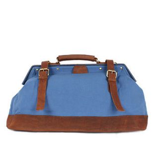 canvas jaipur weekender bag, blue by bohemia