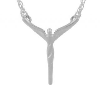 17 Sterling Petite Angel Necklace by Steven Lavaggi —