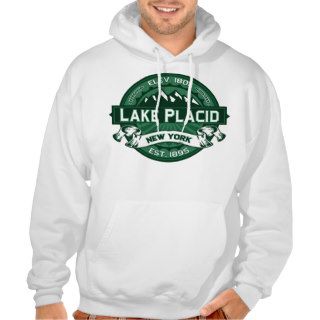 Lake Placid Logo Forest Hooded Sweatshirts