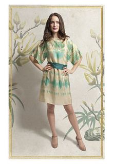 paloma print sass silk dress by nancy mac