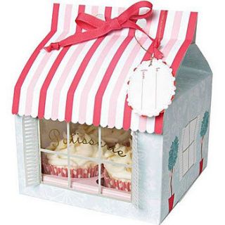 cupcake box for four cupcakes by red berry apple