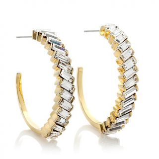 Real Collectibles by Adrienne® Angled Baguette Hoop Earrings