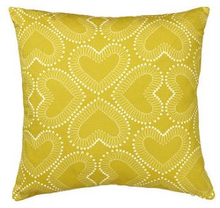 heart print cushion by graduate collection