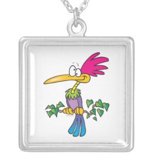 kooky crazy tropical exotic bird cartoon pendants
