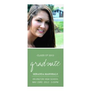 Green Photo Graduation Announcements