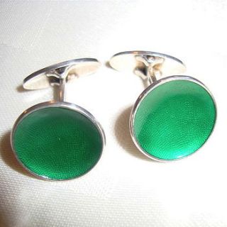 vintage silver and guilloche enamel cufflinks by ava mae designs