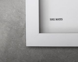 'soul mates' personalised print by words on walls