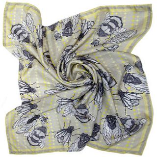 'winter wings' large silk scarf by craig fellows