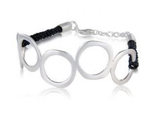 mutli circle sterling silver bracelet by rochelle shepherd jewels