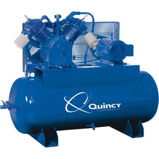 Quincy Air Master Reciprocating Air Compressor   15 HP, 200 208 Volt 3 Phase,