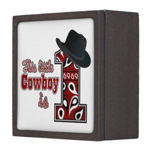 Cowboy First Birthday Premium Jewelry Boxes