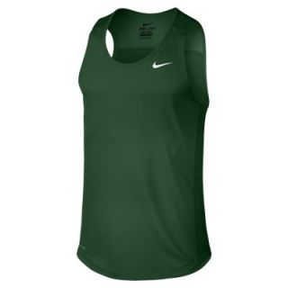 Nike Miler Mens Running Singlet   Team Dark Green