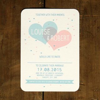 two become one wedding invitation by feel good wedding invitations