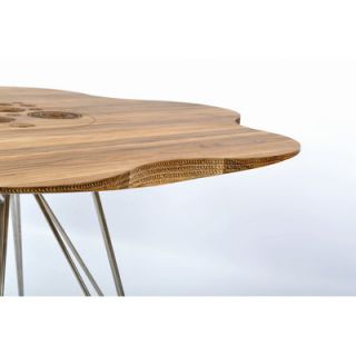Manulution Daisy Dining Table RNM250 Top Finish Walnut, Base Finish Stainle