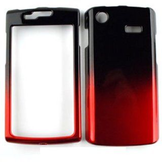 ACCESSORY HARD GLOSSY CASE COVER FOR SAMSUNG CAPTIVATE (GALAXY S) I897 TWO TONES BLACK RED Cell Phones & Accessories