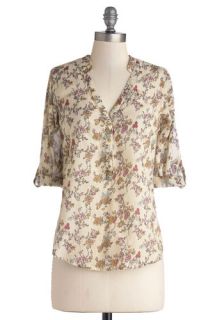 Wildflower Hour Top  Mod Retro Vintage Short Sleeve Shirts