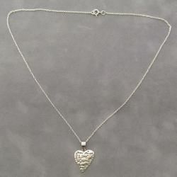 Inspirational 'Live Love Laugh' Heart .925 Silver Necklace (Thailand) Necklaces