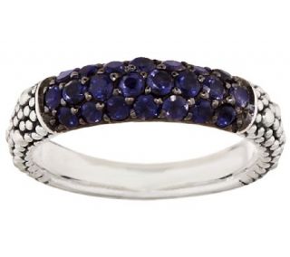 Michael Dawkins Sterling 6/10cttw Pave Iolite Stack Ring —