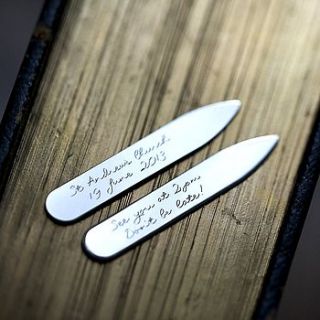 personalised collar stiffeners by between you & i