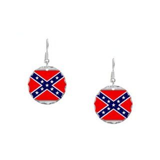 Earring Circle Charm Rebel Confederate Flag HD Artsmith Inc Jewelry
