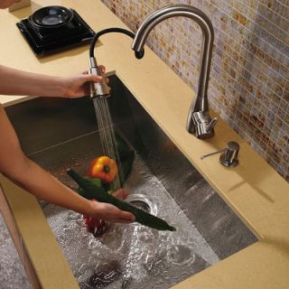 Vigo Undermount 16 Gauge Single Bowl Kitchen Sink with Faucet and Soap