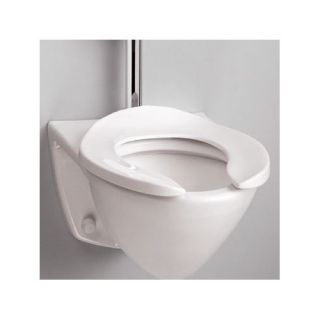 Commercial Wall Mount Flushometer 1.28 GPF Elongated Toilet Bowl Only