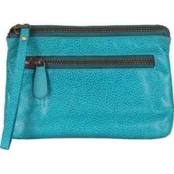 Women's Latico Clara Clutch 7606 Turquoise Dot Leather Latico Clutches & Evening Bags