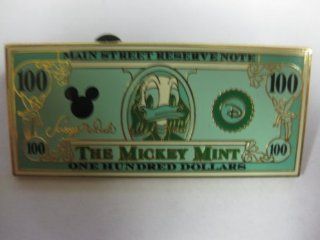 Disney Pin The Mickey Mint Donald Duck Hundred Dollar Bill Toys & Games