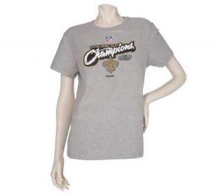 Super Bowl XLIV Champions Saints Locker Room Ladies T Shirt —