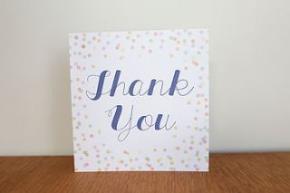 confetti design thank you card pack by lucy says i do