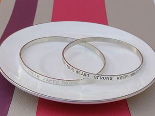 sterling silver narrative bangle by soremi