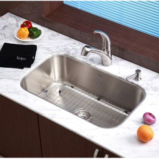 Kraus Stainless Steel 16 Gauge Undermount 30 Single Bowl Kitchen Sink