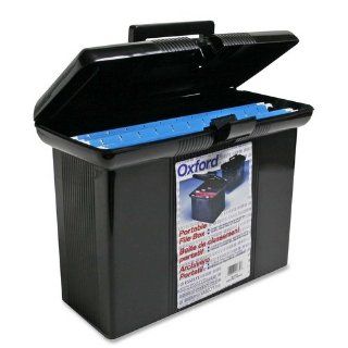 Esselte Portable File Box   11" x 14" x 7.25"   Plastic   Black 