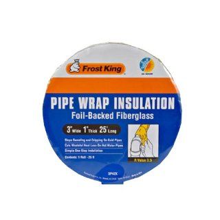 Thermwell Products SP42X/16 Fiberglass Pipe Wrap, 1x3x25 Feet   Weatherproofing Pipe Coverings  