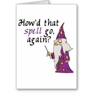 Funny Wizard Greeting Cards