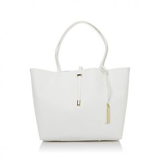 Vince Camuto "Leila" Saffiano Leather Tote with Removable Pouch