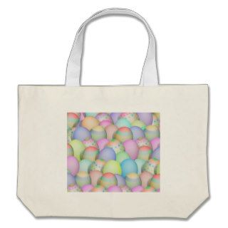 Colored Easter Eggs Background Canvas Bags
