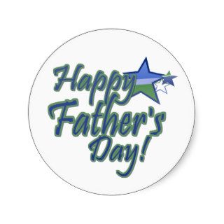 happy fathers day StarDad Round Stickers