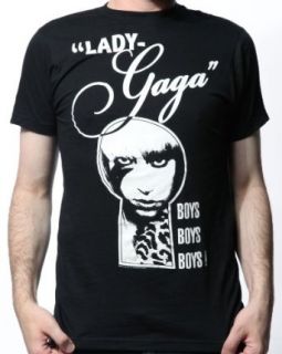 Lady Gaga KeyHole Men's T Shirt (Small, Black) Clothing