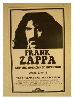 Frank Zappa Handbill Poster & The Mothers Of Invention  Prints  