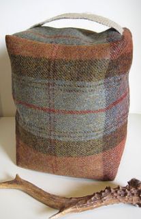 tartan wool doorstops   square by belle & thistle