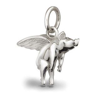 pigs might fly silver charm by scarlett jewellery