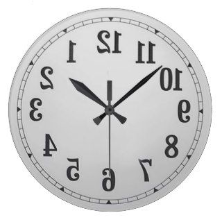 Reverse Numbers Wall Clock