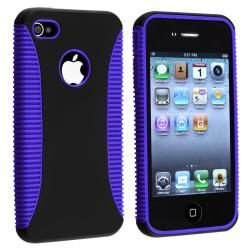 BasAcc Blue TPU/ Black Plastic Hybrid Case for Apple iPhone 4 AT&T BasAcc Cases & Holders